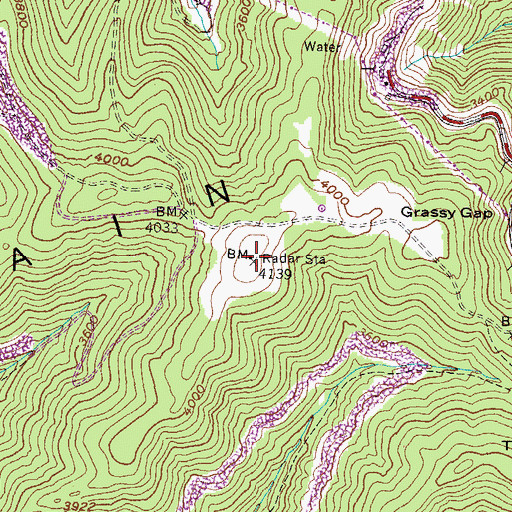 Topographic Map of Black Mountain, KY