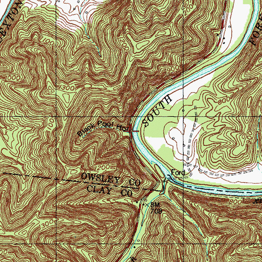 Topographic Map of Black Pool Hollow, KY