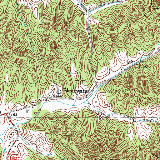 Topographic Map of Blackwater, KY