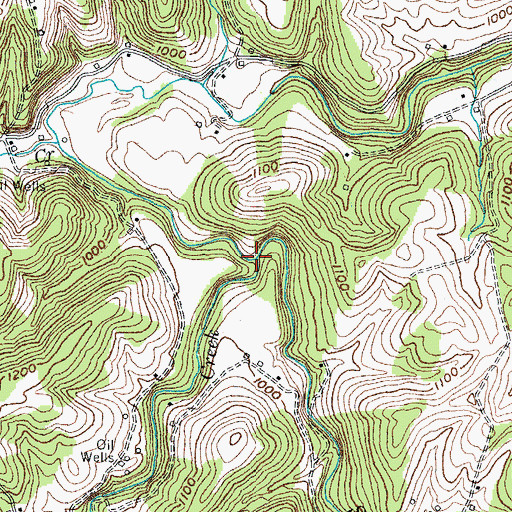 Topographic Map of Blackwater Creek, KY