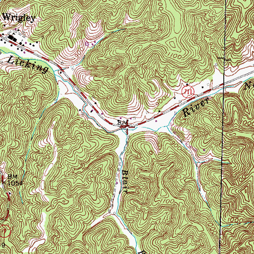 Topographic Map of Blair Branch, KY