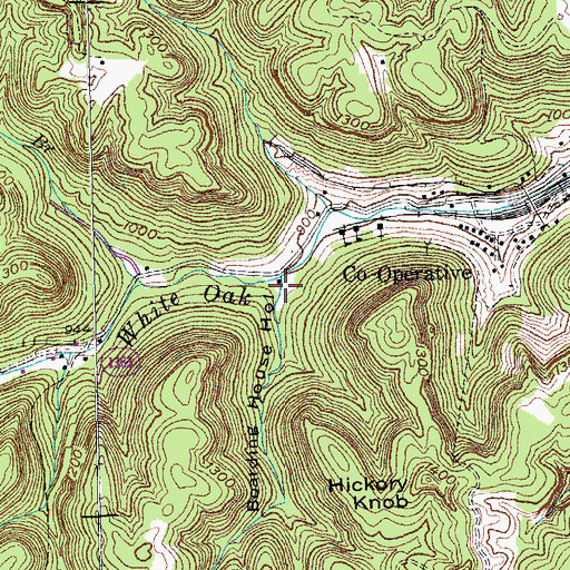 Topographic Map of Boarding House Hollow, KY