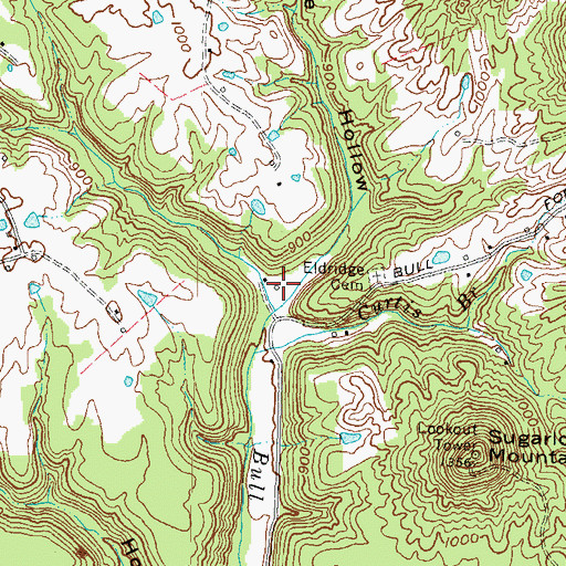 Topographic Map of Boone Hollow, KY