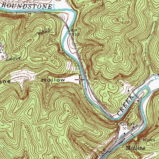 Topographic Map of Boone Hollow, KY