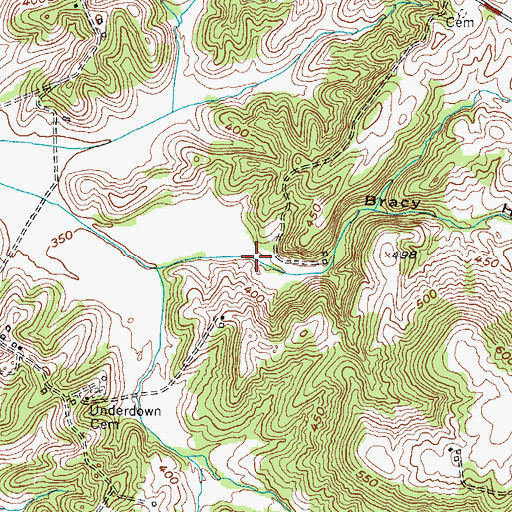 Topographic Map of Bracy Hollow, KY