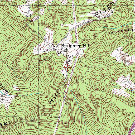Topographic Map of Brammer Hill Ridge, KY