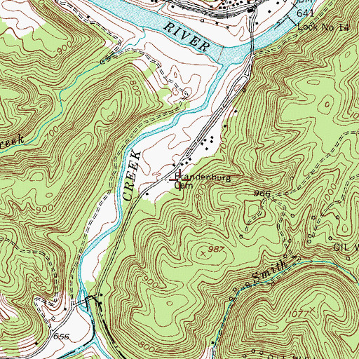 Topographic Map of Brandenburg Cemetery, KY