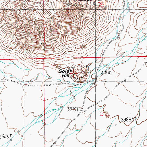 Topographic Map of Gold Hill, AZ