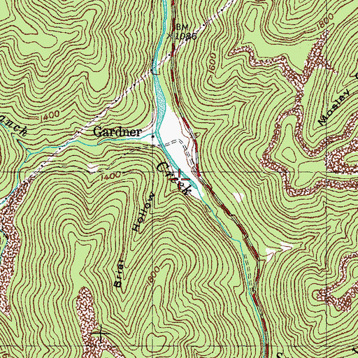 Topographic Map of Briar Hollow, KY
