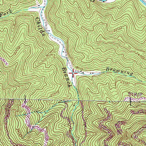 Topographic Map of Browning Creek, KY