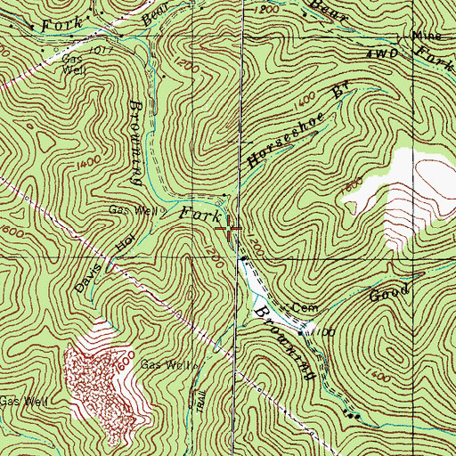 Topographic Map of Browning School, KY