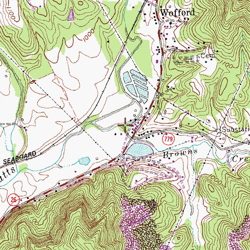 Topographic Map of Browns Creek, KY
