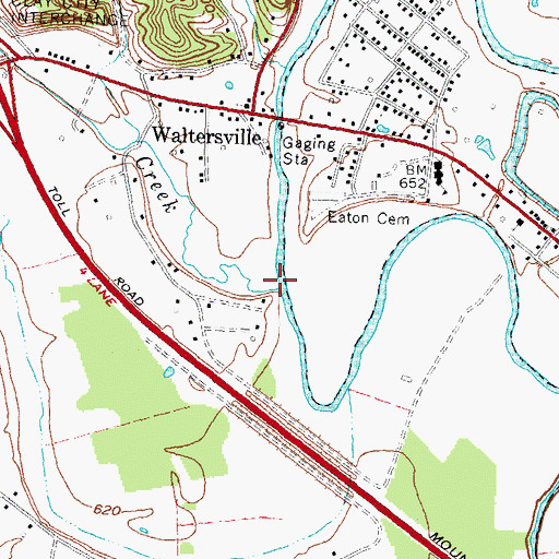 Topographic Map of Brush Creek, KY