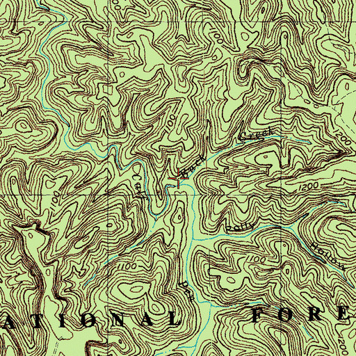 Topographic Map of Buck Creek, KY