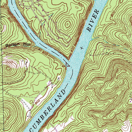 Topographic Map of Buck Creek, KY