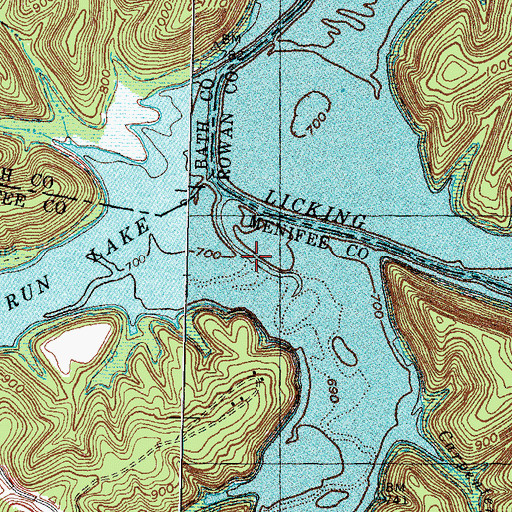Topographic Map of Buck Creek, KY