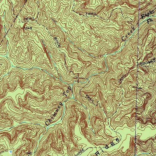 Topographic Map of Buck Trail, KY