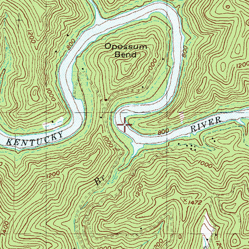 Topographic Map of Buckhorn Lake, KY