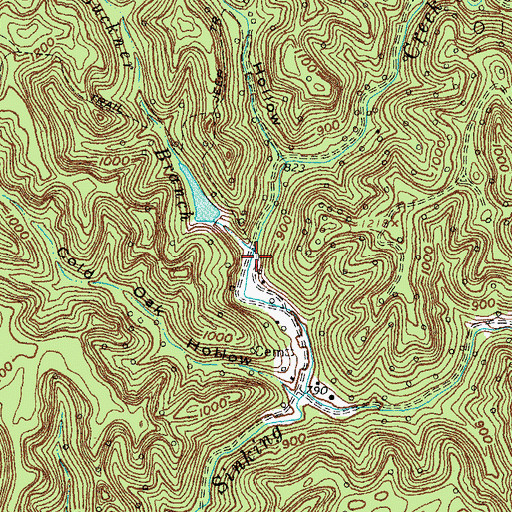 Topographic Map of Buckner Branch, KY