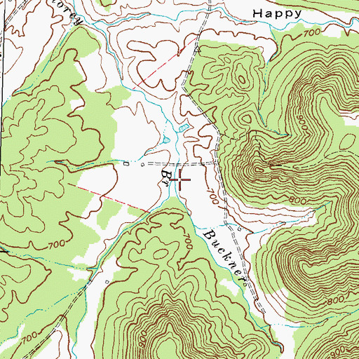 Topographic Map of Buckner Branch, KY