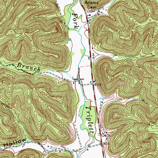 Topographic Map of Buckner Branch, KY