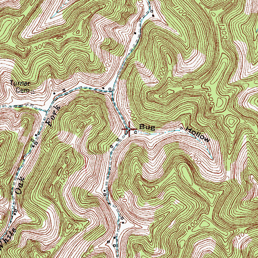 Topographic Map of Bug Hollow, KY