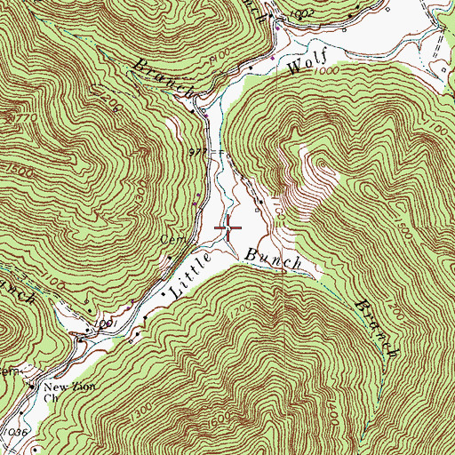 Topographic Map of Bunch Branch, KY