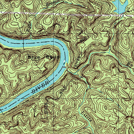 Topographic Map of Bunches Creek, KY