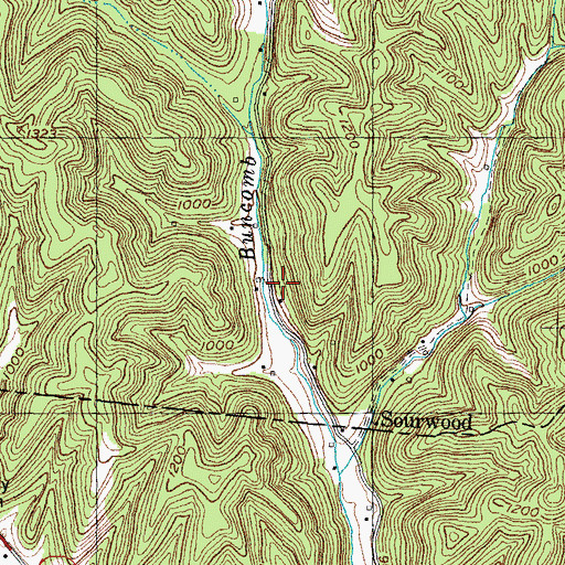 Topographic Map of Buncomb School, KY