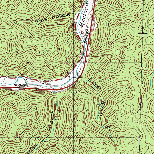 Topographic Map of Burnt House Branch, KY