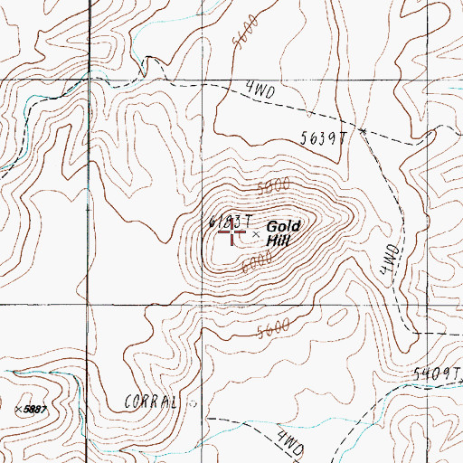 Topographic Map of Gold Hill, AZ