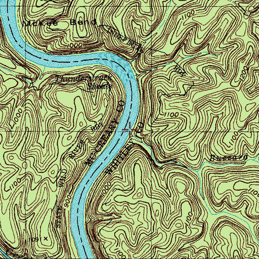 Topographic Map of Buzzard Creek, KY