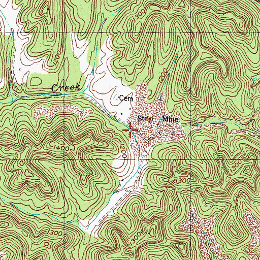 Topographic Map of Byron School, KY