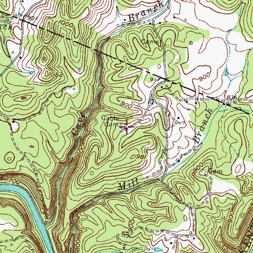Topographic Map of Cable Cemetery, KY