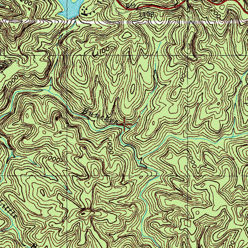 Topographic Map of Calf Pen Fork, KY