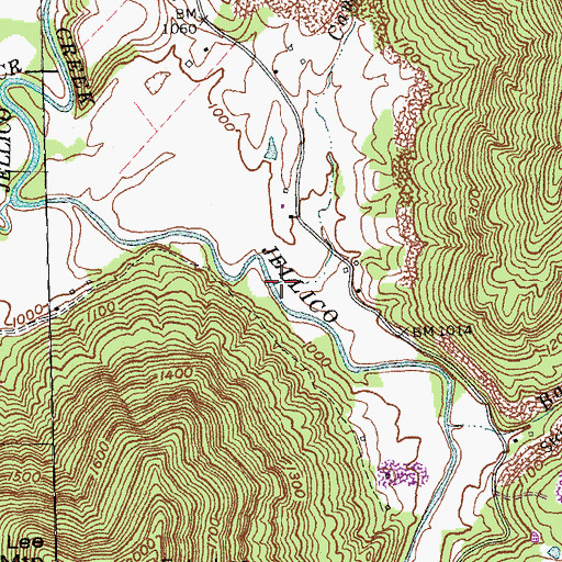 Topographic Map of Campbell Branch, KY