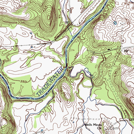 Topographic Map of Caney Branch, KY