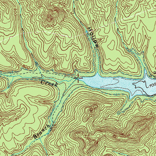 Topographic Map of Caney Creek, KY