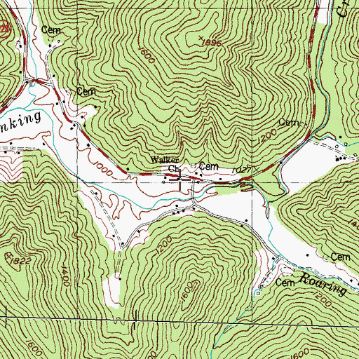 Topographic Map of Carnes School, KY