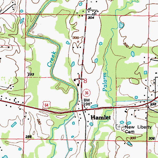 Topographic Map of Liberty School, AR