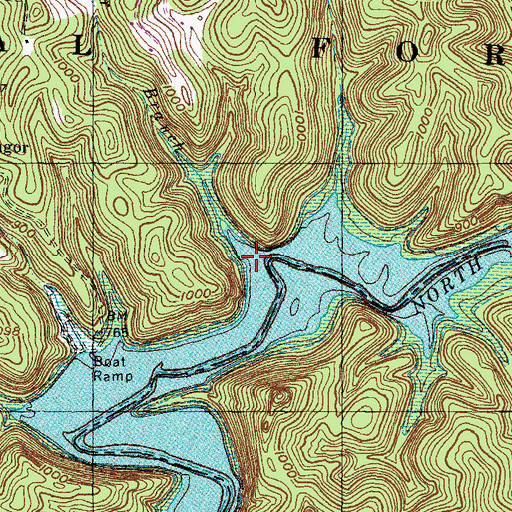 Topographic Map of Carpenter Branch, KY