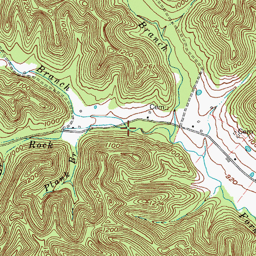 Topographic Map of Carpenter Branch, KY