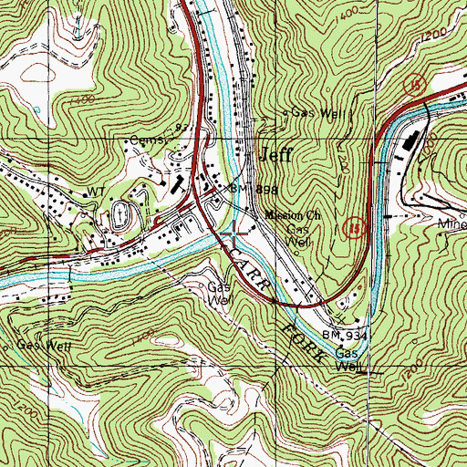 Topographic Map of Carr Fork, KY