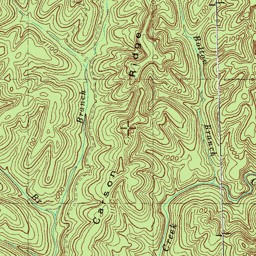 Topographic Map of Carson Ridge, KY