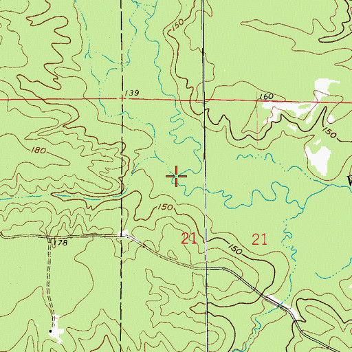 Topographic Map of Lick Branch, AR