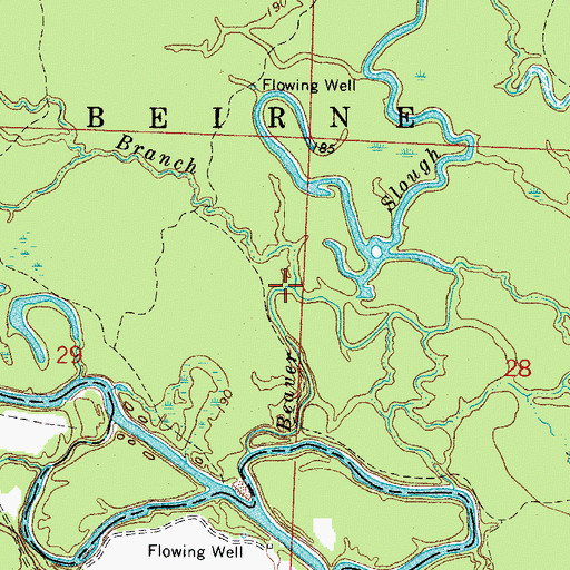 Topographic Map of Lick Branch, AR