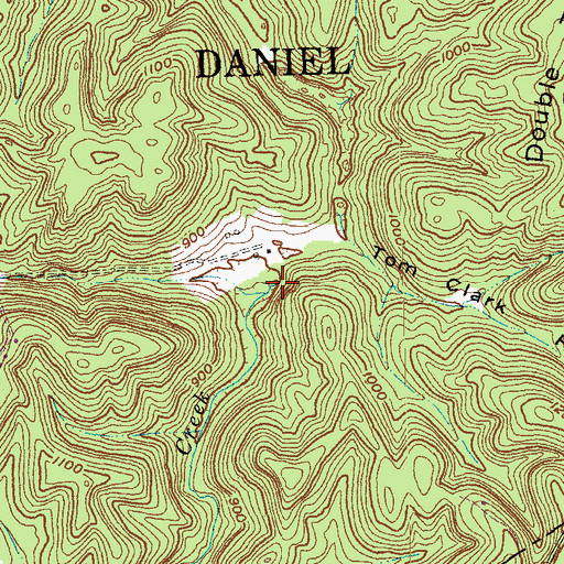 Topographic Map of Cave Creek, KY