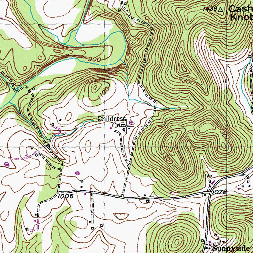 Topographic Map of Childress Cemetery, KY
