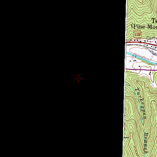 Topographic Map of Chumney Branch, KY