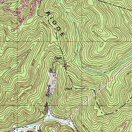 Topographic Map of Clay Gap Church, KY